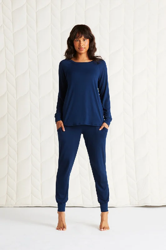 Relaxed Long Sleeve Top + Harem Pant Modern Bootcut Pants