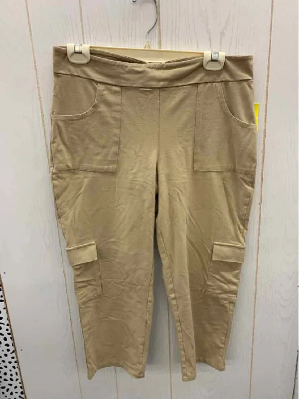 Women with Control Tan Womens Size 10P Pants Trendy Work Pants