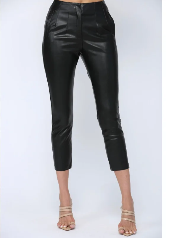 pleat vegan leather pant 9 Fashionable Jogger Pants