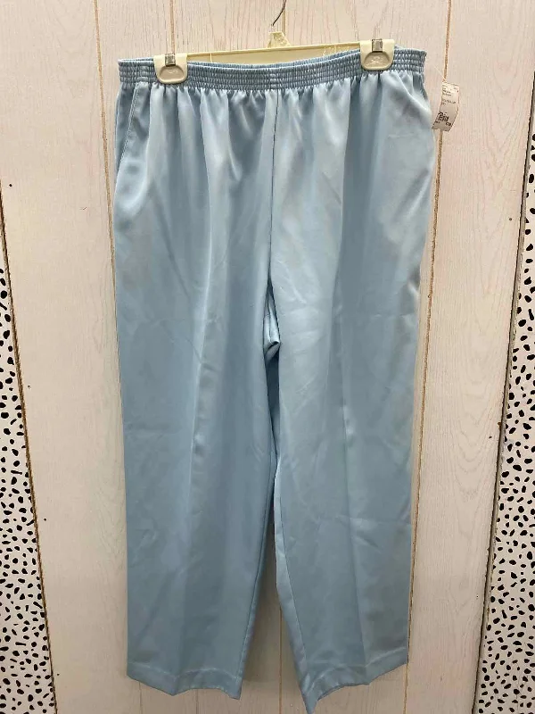 Alfred Dunner Blue Womens Size 18 Pants Chic Slim Fit Pants