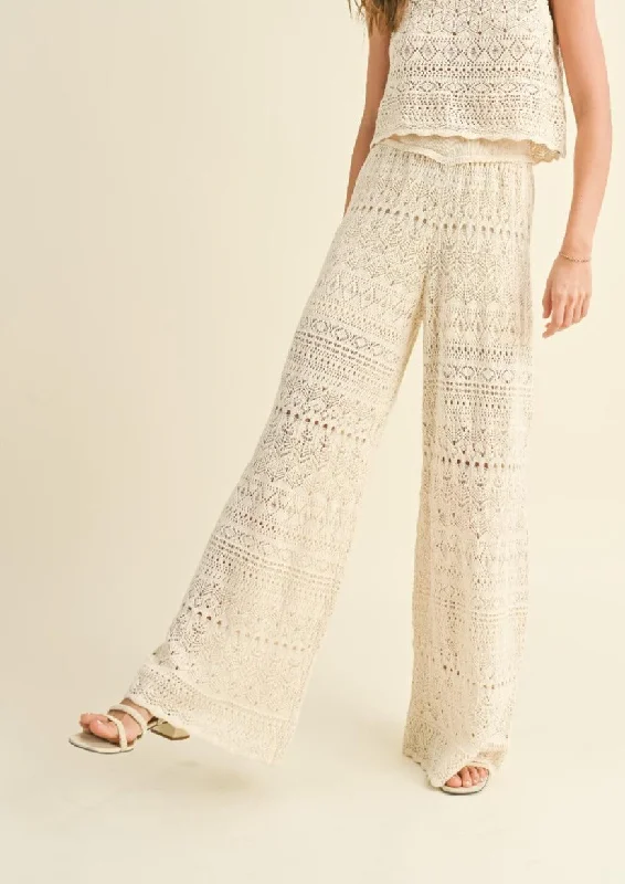 crochet knit pant Comfortable Maternity Pants