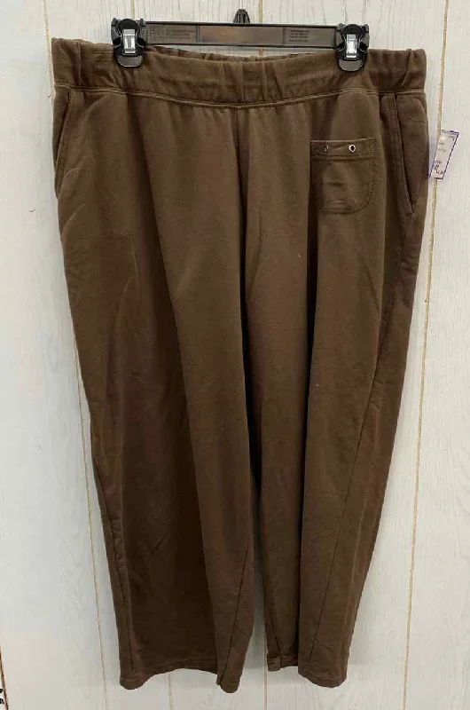 JMS Brown Womens Size 18/20W Pants Casual Track Pants