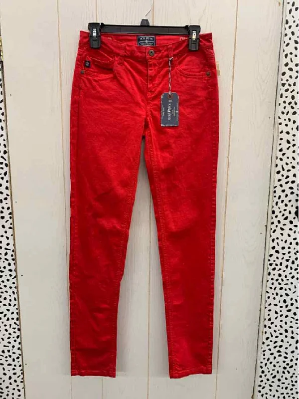 Red Womens Size 2 Pants Classic Chino Pants