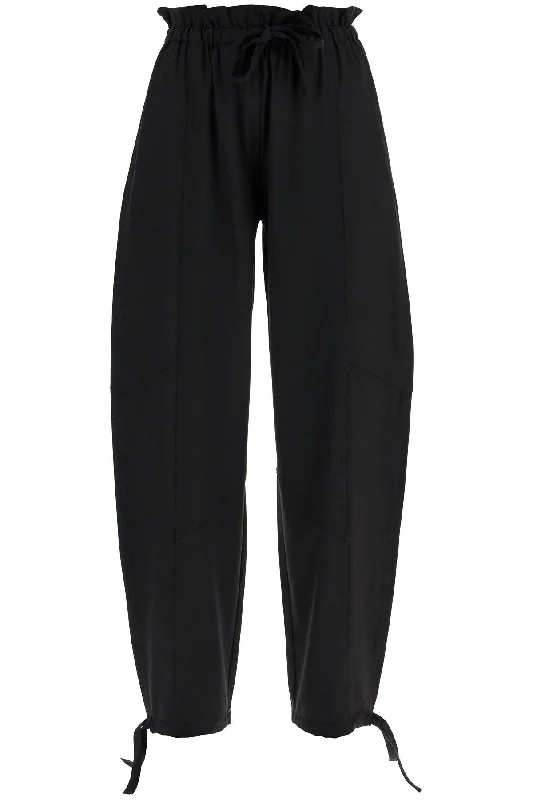 Viscose Paperbag Pants High-Waist Trousers