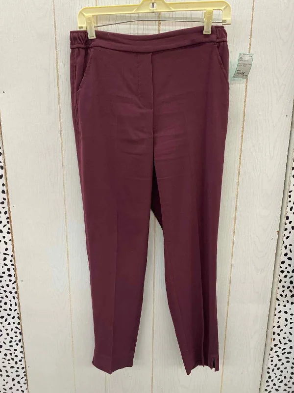 WHBM Burgundy Womens Size 4 Pants Slim Fit Casual Pants