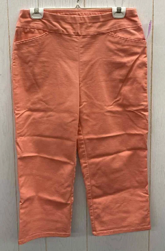 Croft & Barrow Coral Womens Size 8 Pants Casual Plaid Pants