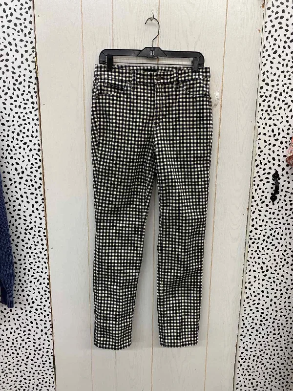 Talbots Black Womens Size 4 Pants Relaxed High-Waist Trousers