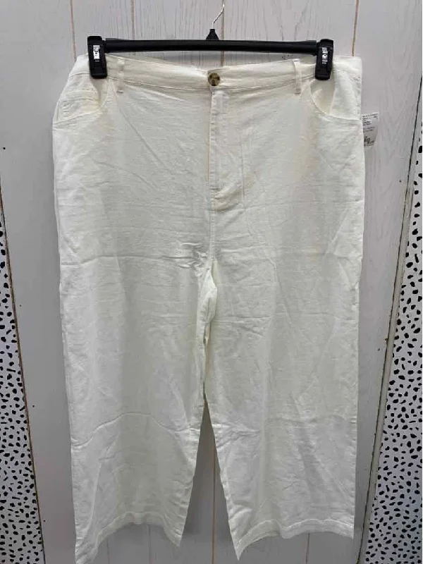 Adyson Parker White Womens Size 24 Pants Soft Stretch Trousers