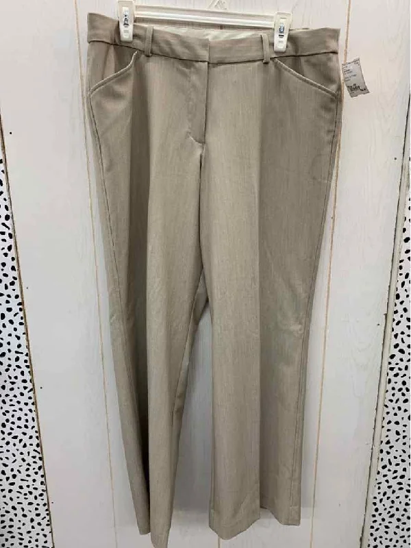 Worthington Tan Womens Size 16P Pants Chic Checkered Pants