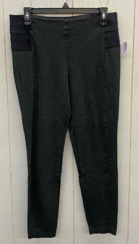 Maurices Gray Womens Size 10P Pants Trendy Printed Pants