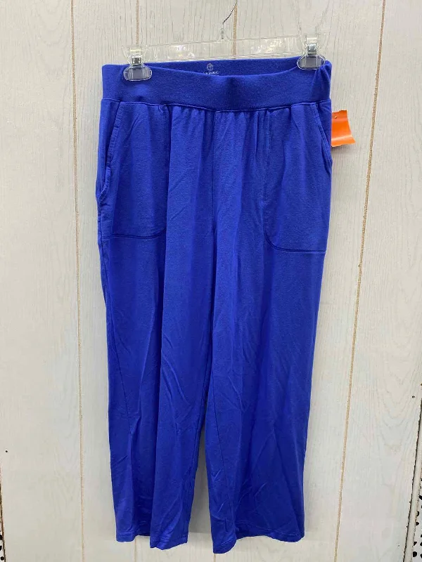 Talbots Blue Womens Size 4/6 Pants Trendy Wide-Legged Trousers