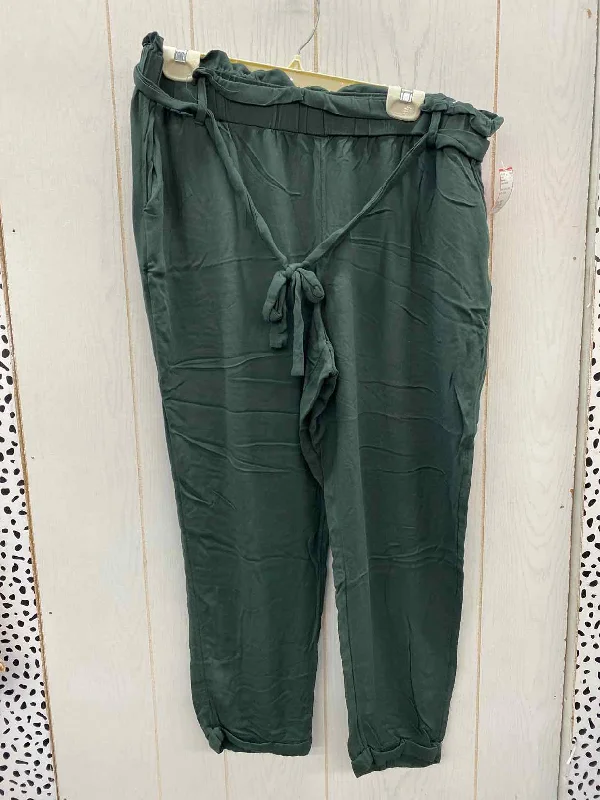 Maurices Green Womens Size 16W Pants Elegant Dress Pants