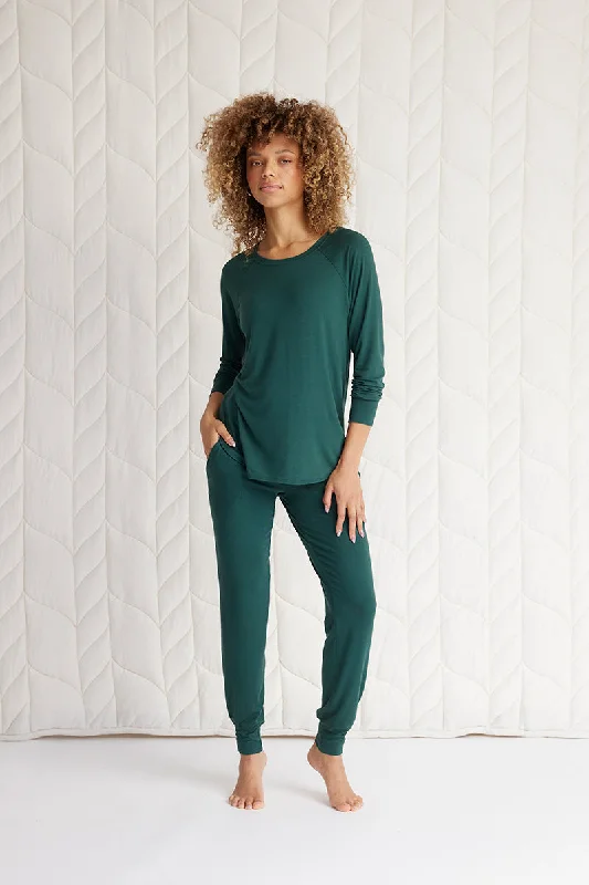 Relaxed Long Sleeve Top + Harem Pant Formal Wide-Leg Pants