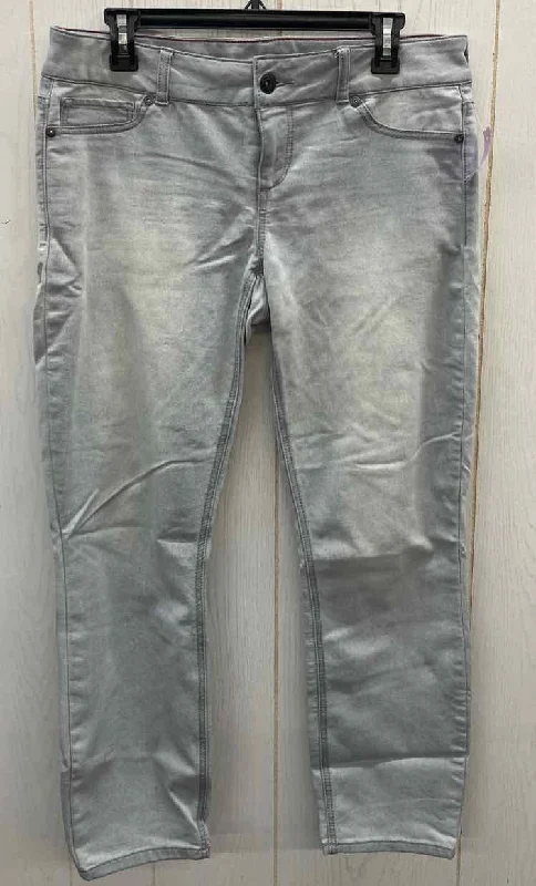 Maurices Gray Womens Size 12 Short Pants Lightweight Linen Pants