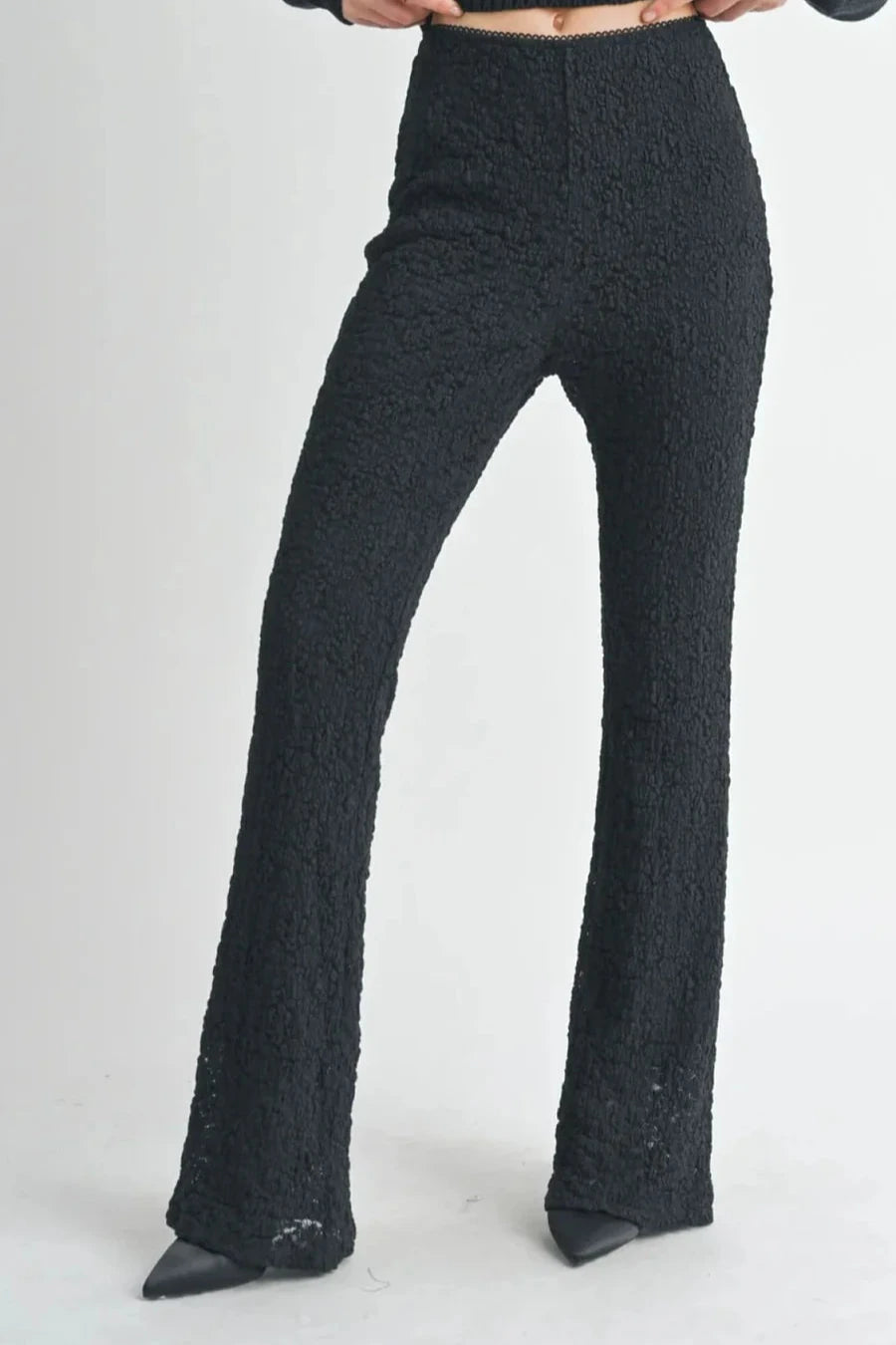 lace flare pant Trendy Work Pants