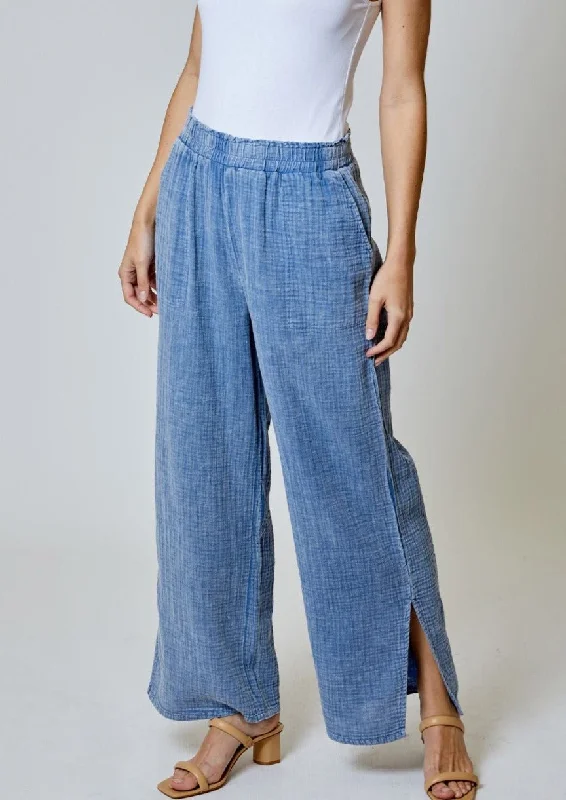 gauze slit pant Trendy Tapered Pants