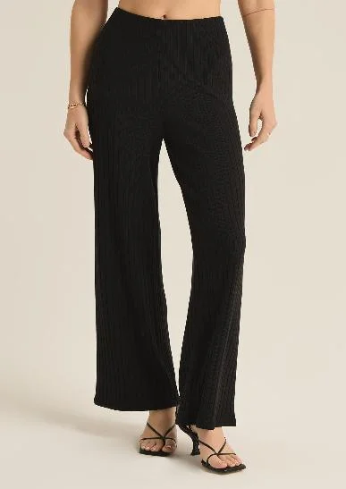 rib soft pant High-Waist Trousers