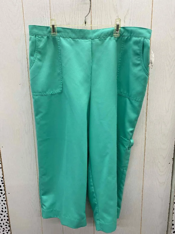 Alfred Dunner Green Womens Size 16 Pants Casual Yoga Pants