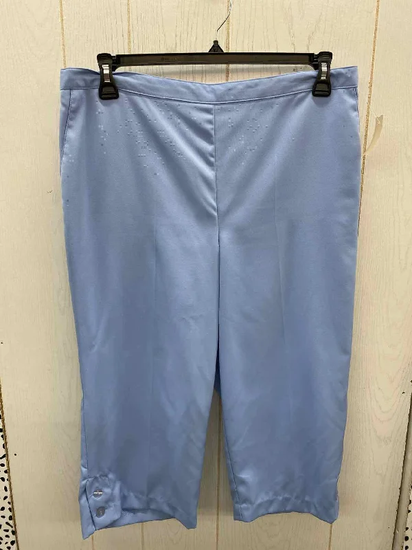 Alfred Dunner Blue Womens Size 16 Pants Soft Cotton Pants