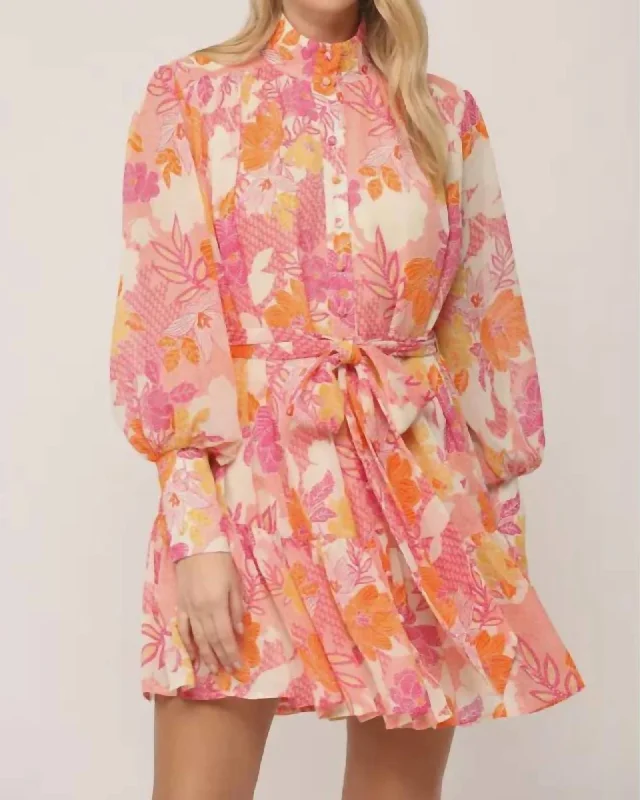 Coral Crush Dress in Pink And Orange | Pink And Orange
