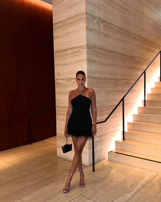 Sexy Halter Black Tight Birthday Dresses Birthday Outfits      S6125