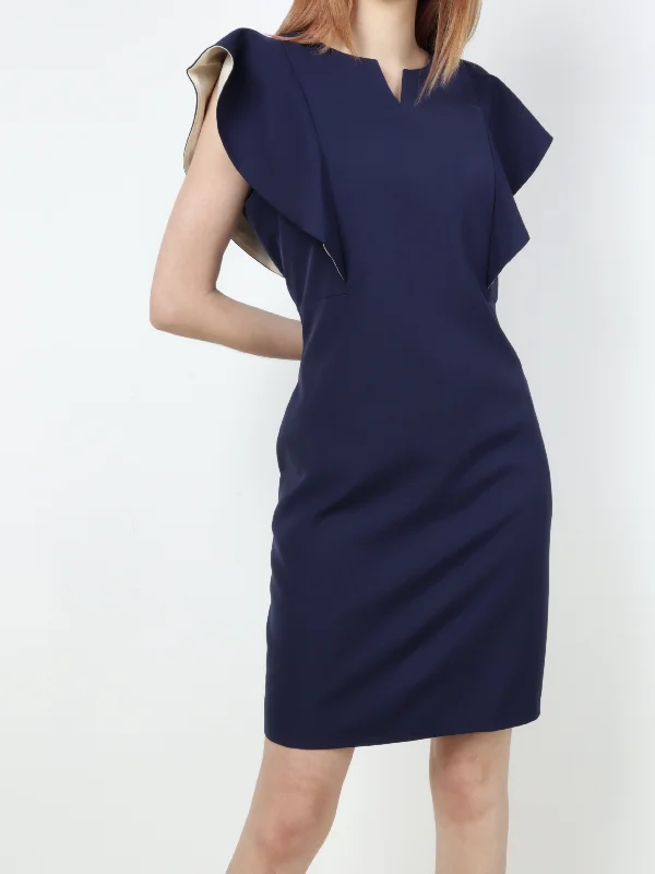 Contrast Waterfall Dress