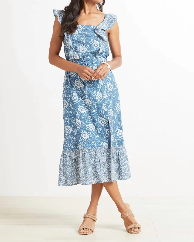 Poppy Dress in Navy Multi Mix | Navy Multi Mix