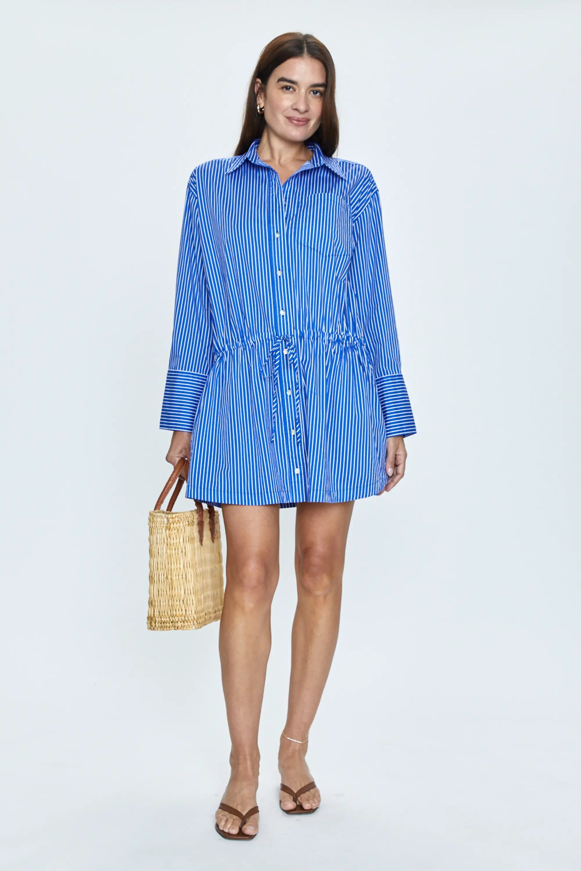 LUCINDA DRESS - ULTRAMARINE STRIPE