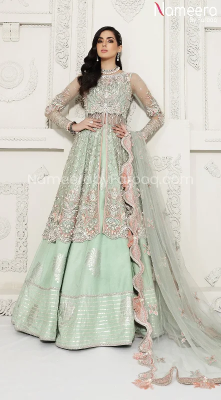 Pakistani Peplum Dress with Lehenga for Brides #BR120