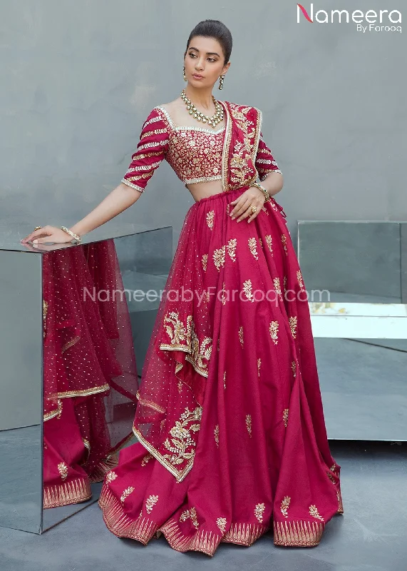 Latest Pakistani Maroon Bridal Dress Online 2021 #BS106