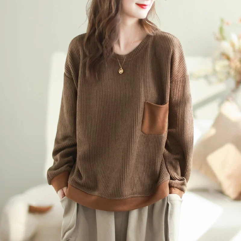 Women's solid color casual stand collar sweatshirt dress