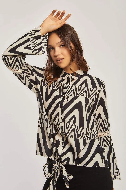 Blouse Sheer Sleeve Blouse