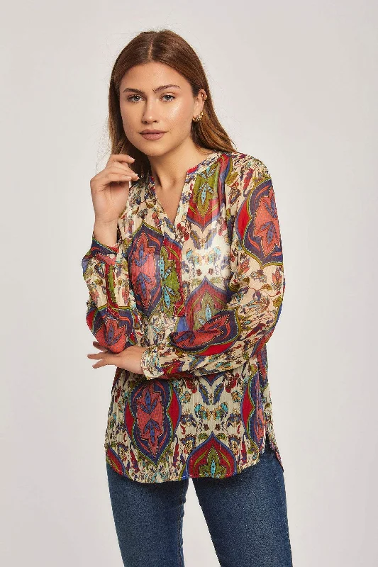 Blouse Silky Tunic Blouse