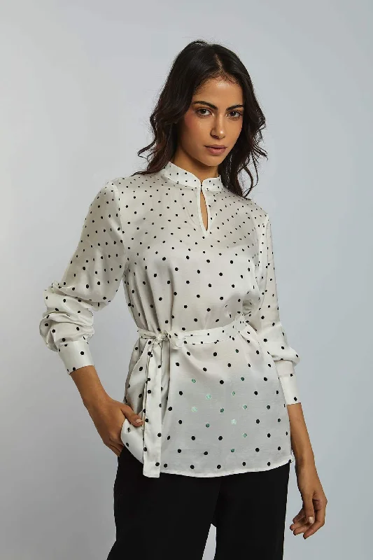 Blouse Pleated Collar Blouse