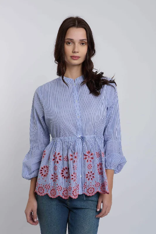 Blouse Embroidered Floral Blouse