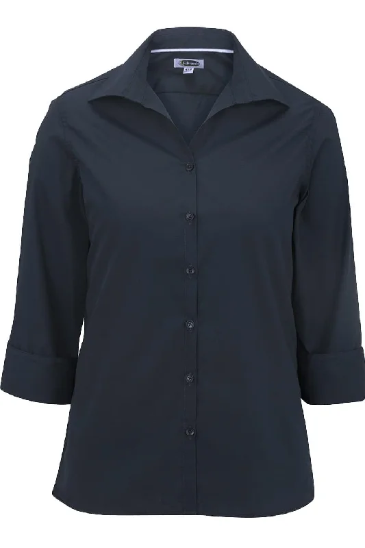 3/4 sleeves ladies' casual poplin blouse Chic Wrap Blouse