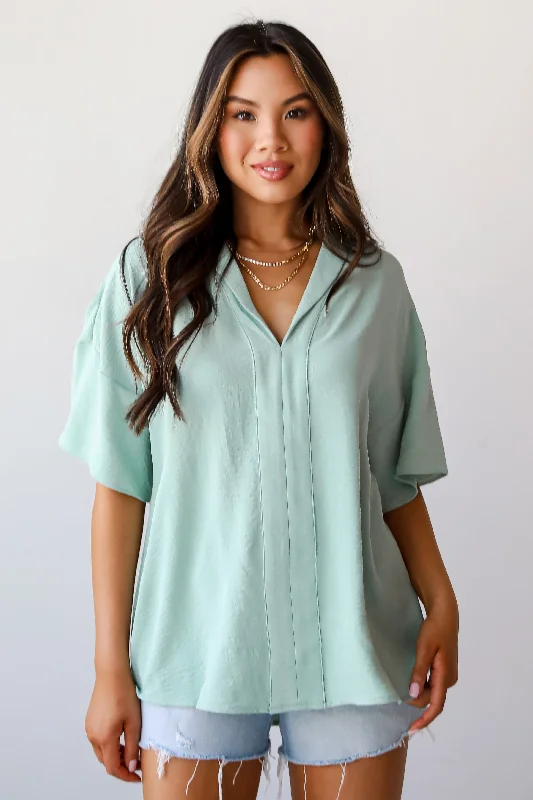 FINAL SALE - All About You Oversized Blouse Smart Casual Blouse