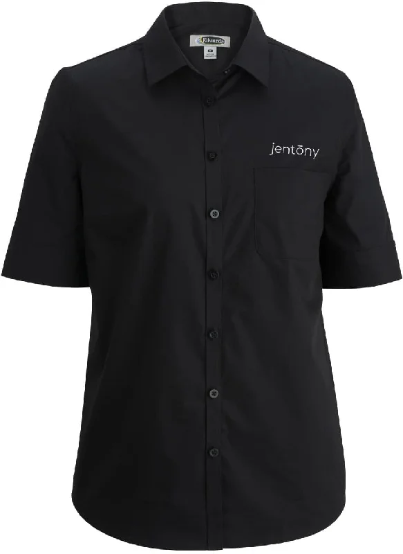 Edwards Ladies Short Sleeve Stretch Poplin Blouse Puff Sleeve Blouse