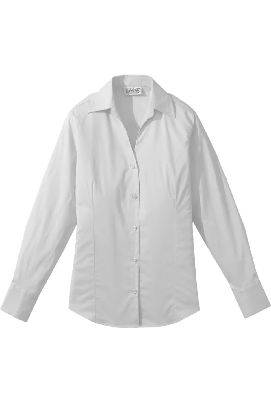 Ladies' Tailored V-Neck Stretch Blouse Wrap Front Blouse