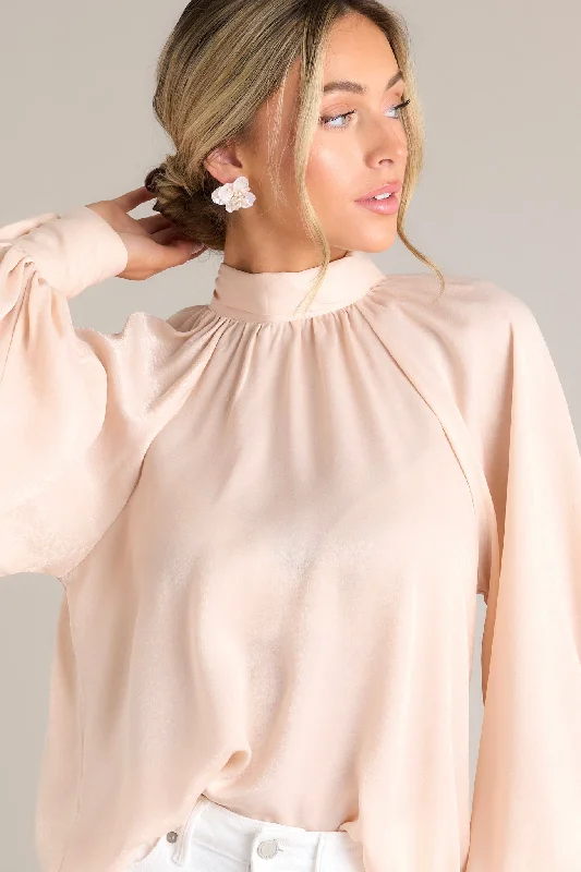World Class Blush Pink Bow Tie Blouse Sleeveless Chiffon Blouse