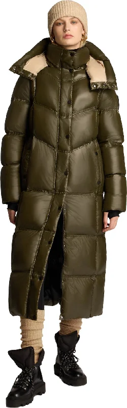 Meribel Quilted Maxi Puffer Jacket with Removable Hood - Women's|-|Manteau matelassé long avec capuchon amovible Meribel - Femme Zippered Buttoned Snapped Meribel Quilted Maxi Puffer Jacket with Removable Hood - Women's|-|Manteau matelassé long avec capuchon amovible Meribel - Femme Zippered Buttoned Snapped