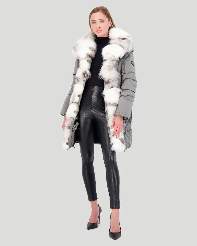 Apres-Ski Jacket with Fox Sections Tuxedo Elegant Classic Vintage