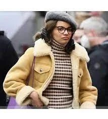 Batgirl 2022 Barbara Gordon Shearling Jacket Notch Collar Peter Pan Collar Cowl Neck Batgirl 2022 Barbara Gordon Shearling Jacket Notch Collar Peter Pan Collar Cowl Neck