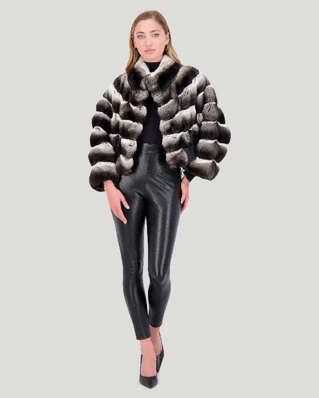 Chinchilla Jacket Elegant Classic Vintage