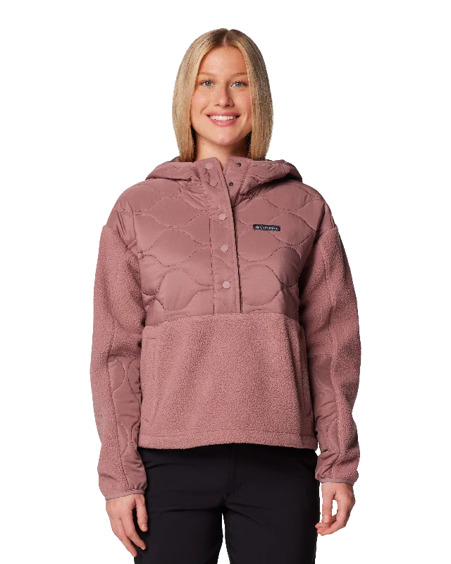 Cloud Point Hooded Fleece Jacket in Fig Cozy Warm Stylish