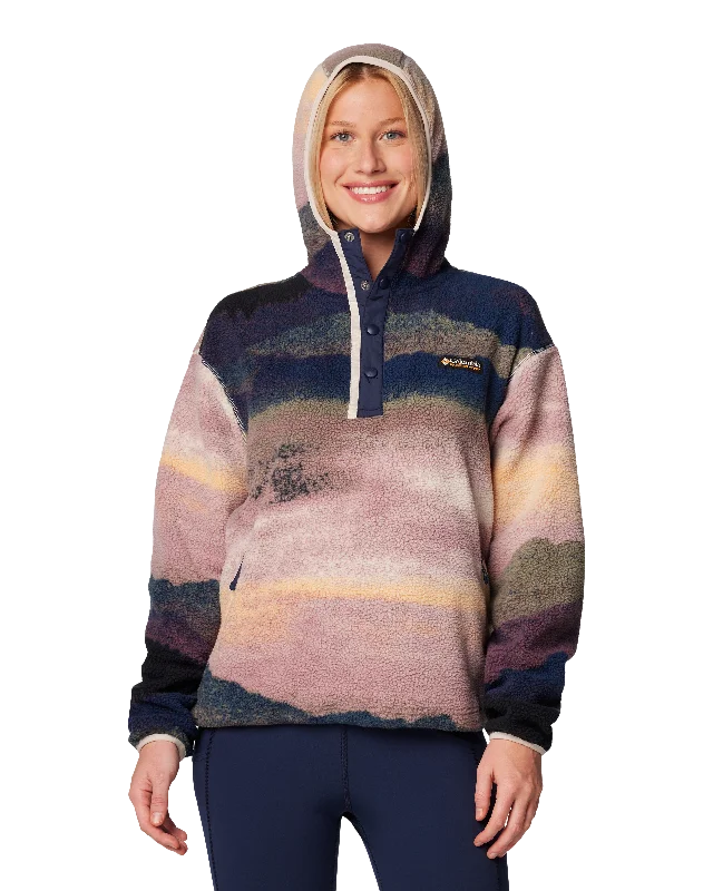 Helvetia II Printed Hoodie Fleece Jacket in Collegiate Navy Dolomites Ribbed T-Shirt High Neck Heavyweight Helvetia II Printed Hoodie Fleece Jacket in Collegiate Navy Dolomites Ribbed T-Shirt High Neck Heavyweight