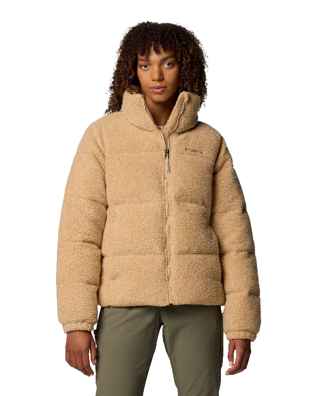 Puffect Sherpa Fleece Jacket in Canoe Polka Dot Checkered Tartan