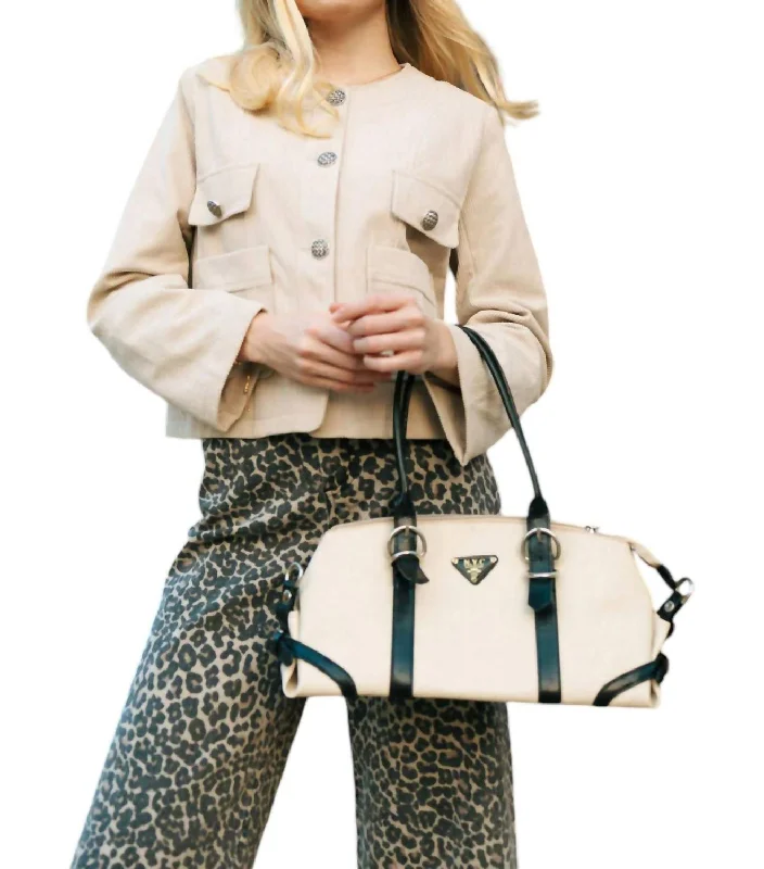 Cord Jacket In Cream Welt Pockets Slit Pockets Flap Pockets