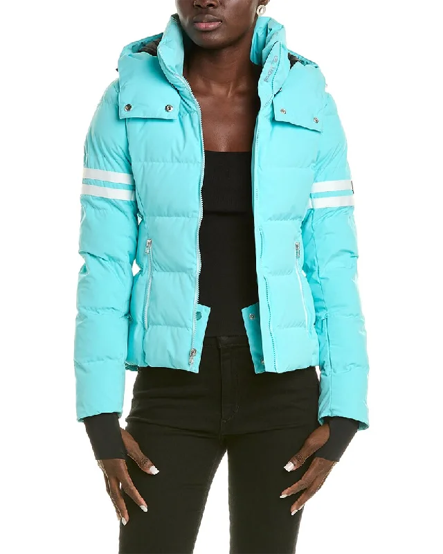 Fera Kate Puffer Jacket V-Neck T-Shirt Long Sleeve Cotton