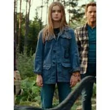 Jurassic World Dominion Maisie Lockwood Denim Jacket Polka Dot Checkered Tartan